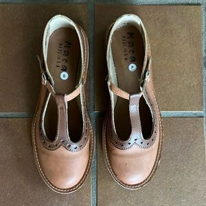 A gift from South Africa and they are too narrow for my feet. Leather, handmade.